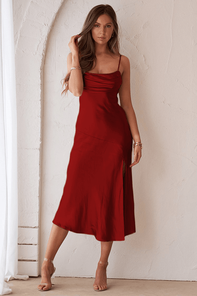 Carmen Dress - Wine - JAUS