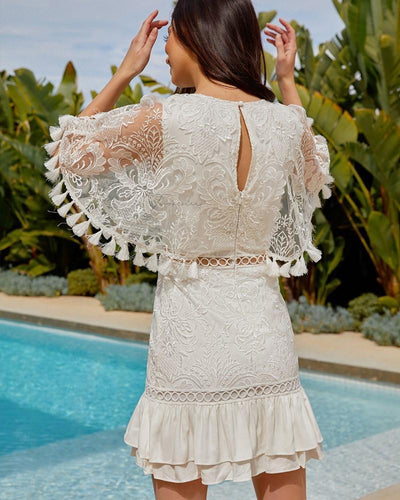Caroline Dress - White - JAUS