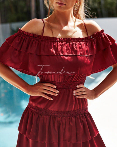 Cassie Dress - Red - SHOPJAUS - JAUS