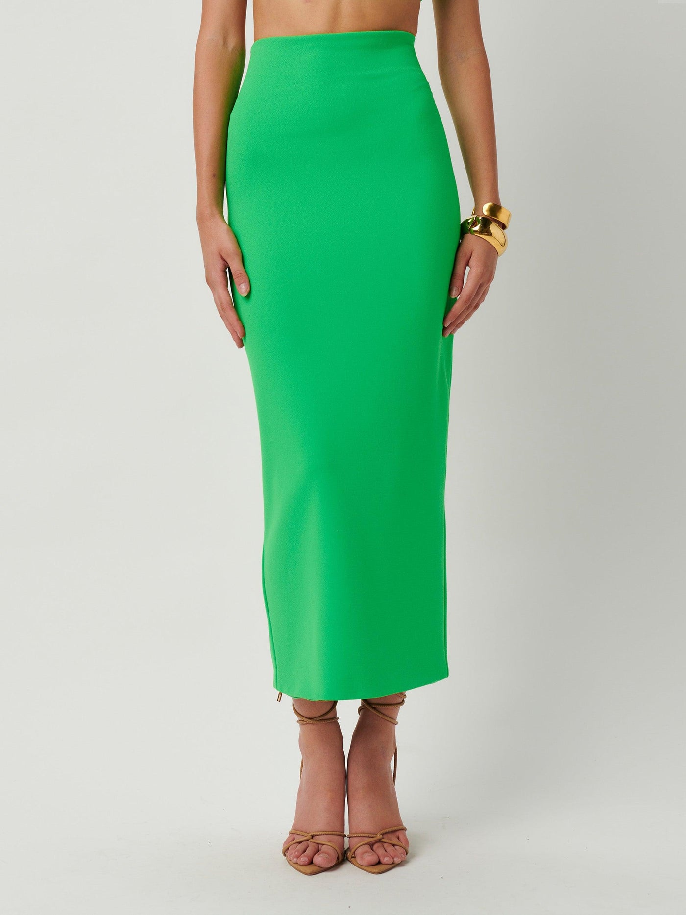 Catia Midi Skirt - Lush Green - JAUS
