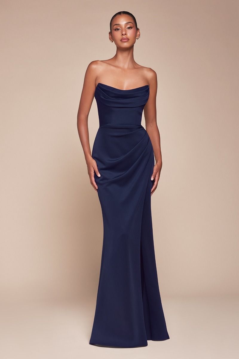 Amiya Dress - Navy - SHOPJAUS - JAUS