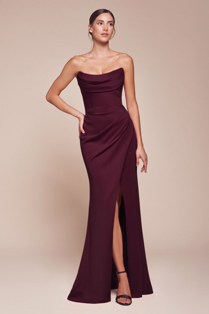 Amiya Dress - Wine - SHOPJAUS - JAUS