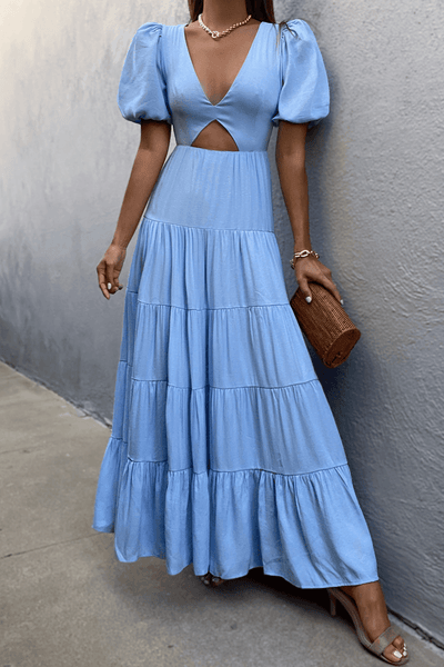 Cedra Maxi Dress - Sky Blue - JAUS