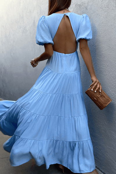 Cedra Maxi Dress - Sky Blue - JAUS