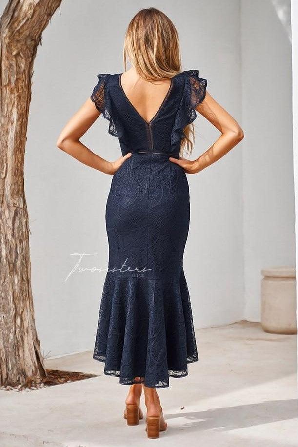 Chantelle Dress - Navy | JAUS