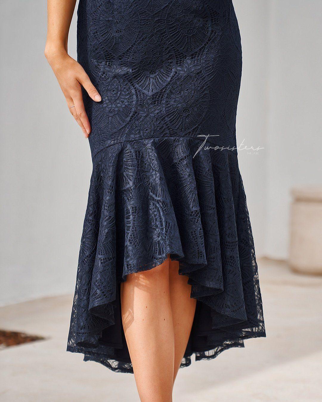 Chantelle Dress - Navy (PREORDER) - SHOPJAUS - JAUS