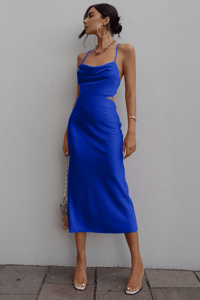 Charissa Slip Dress - Royal Blue - JAUS