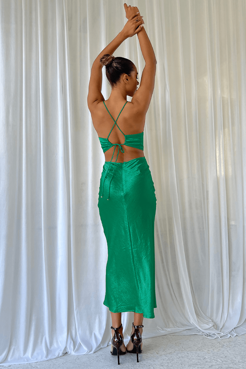 Chay Slip Dress - Emerald | JAUS Chay Slip Dress - Emerald | JAUS