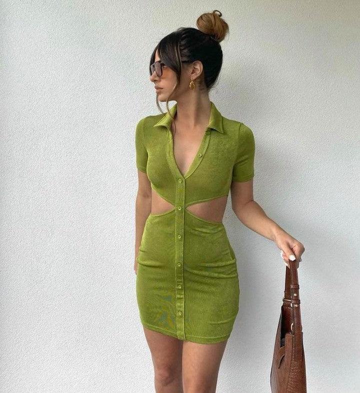 Christelle Mini Dress - Grass - JAUS