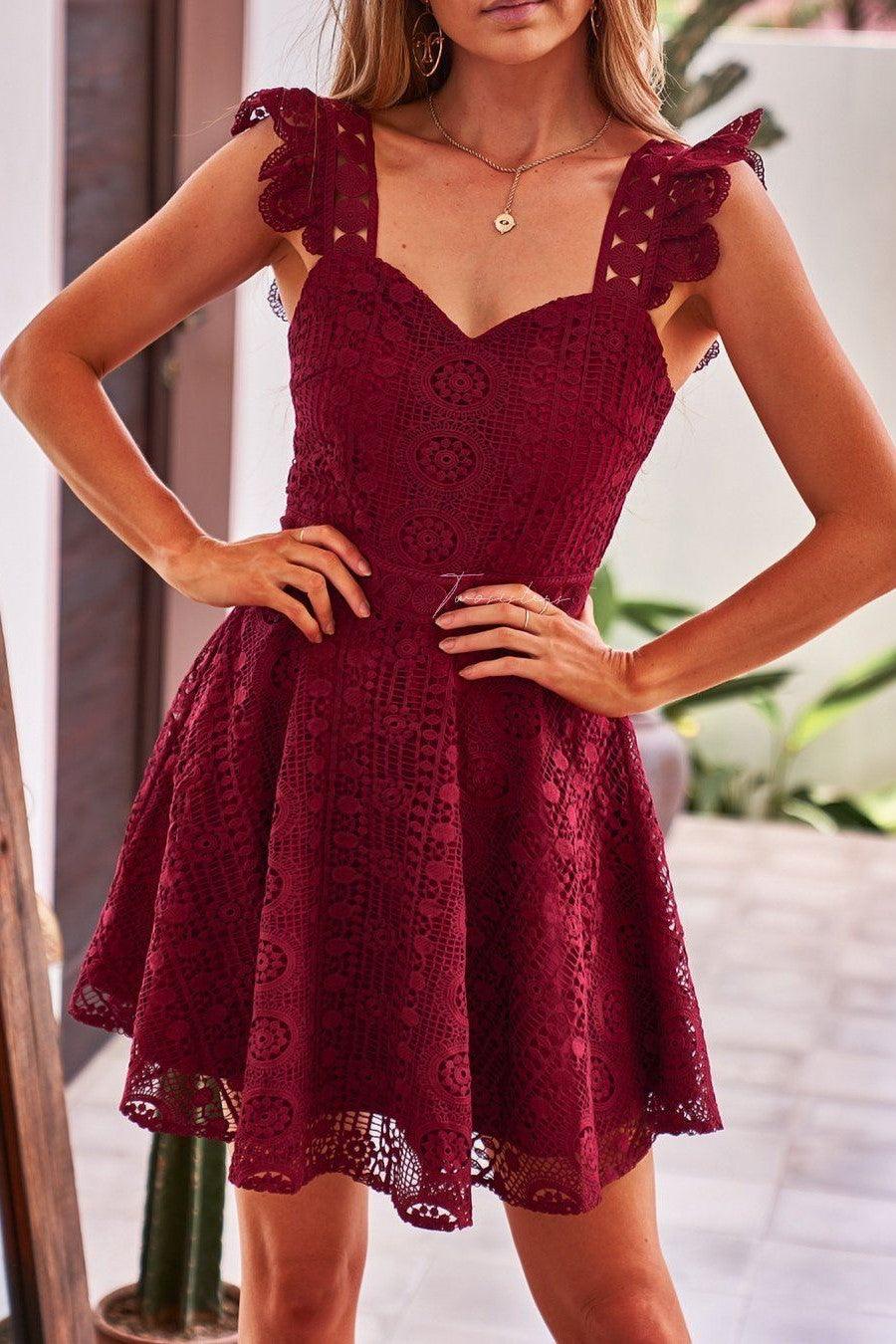 Codie Dress - Red - SHOPJAUS - JAUS