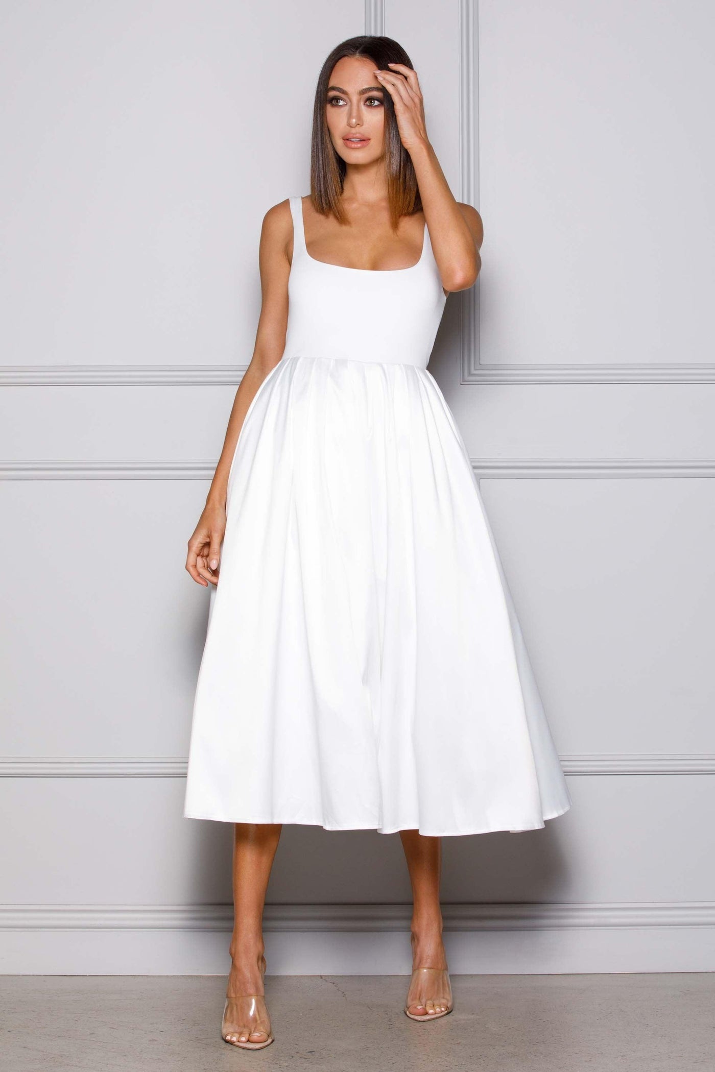 Cora Dress - White - JAUS