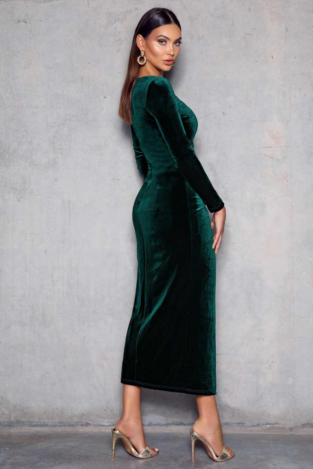 Corrine Dress - Emerald Green - JAUS