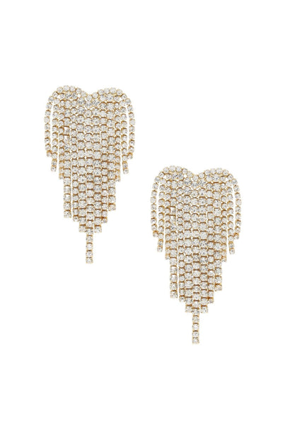 Crystal Fringe Earrings - 18k Gold Plated - JAUS