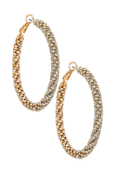 Crystal Hoop Earrings - JAUS