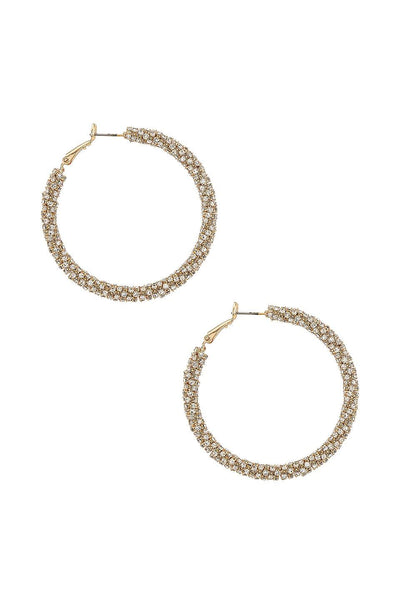 Crystal Hoop Earrings - JAUS