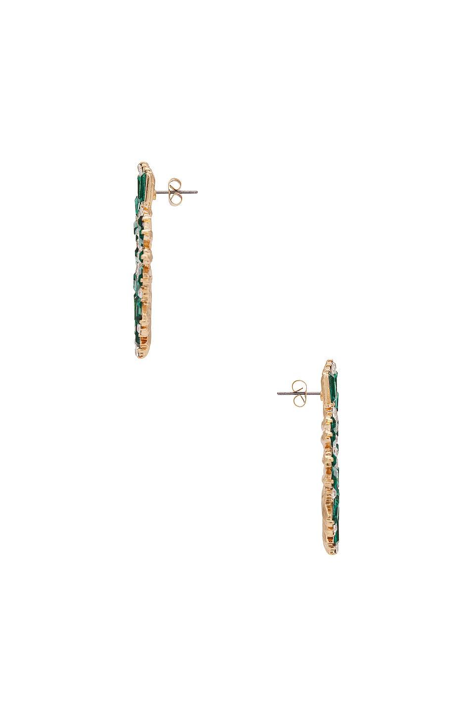 Crystal Star Earrings - Green - JAUS