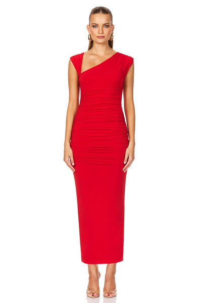 Nookie Dakota Midi Dress - Red - SHOPJAUS - JAUS