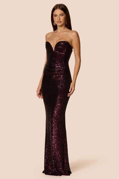 boysenberry bridesmaid dress Alie Street Waterfall Dress Boysenberry Pink