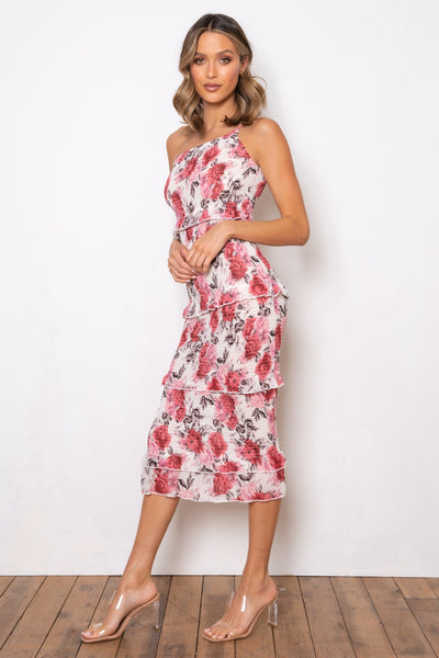 Dark Rose Dress - Cream Floral - JAUS