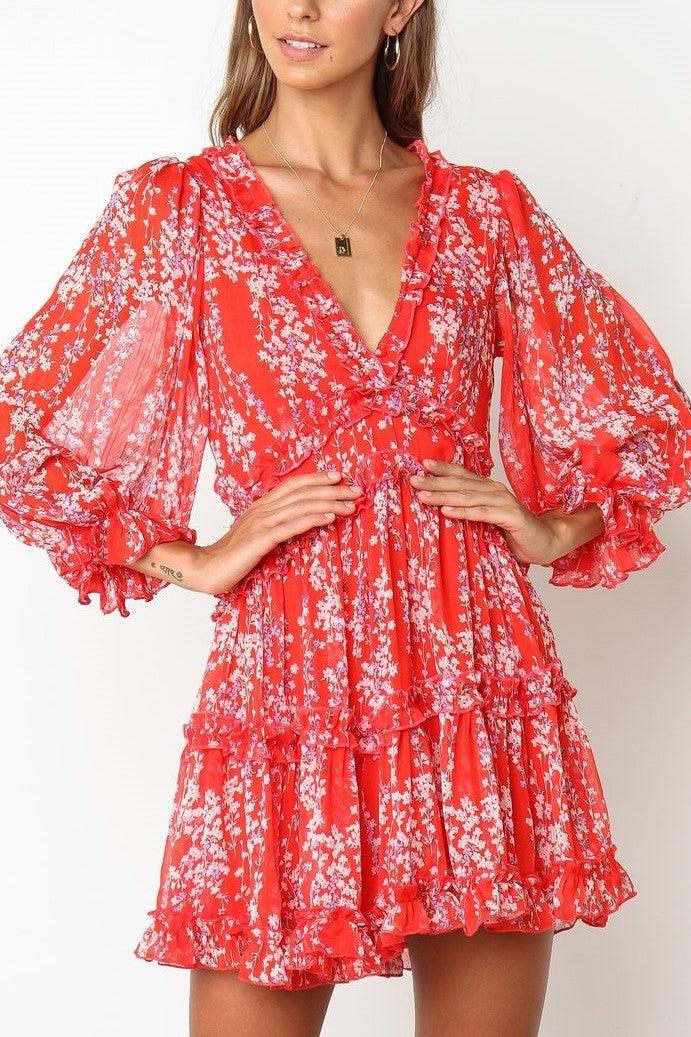 Darla Dress - Red - SHOPJAUS - JAUS