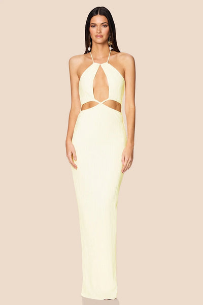 Nookie Desiree Cut Out Maxi - Lemon