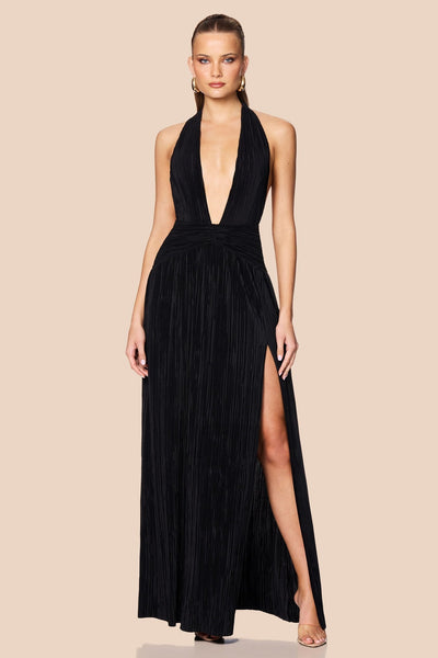 Nookie Desiree Halter Gown - Black - SHOPJAUS - JAUS