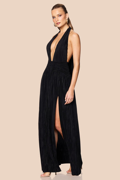 Nookie Desiree Halter Gown - Black - SHOPJAUS - JAUS