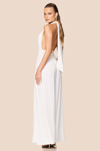 Nookie Desiree Halter Gown - White - SHOPJAUS - JAUS
