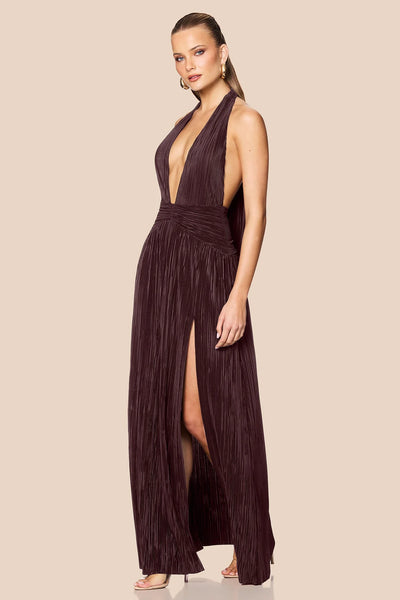 Nookie Desiree Halter Gown - Mocha