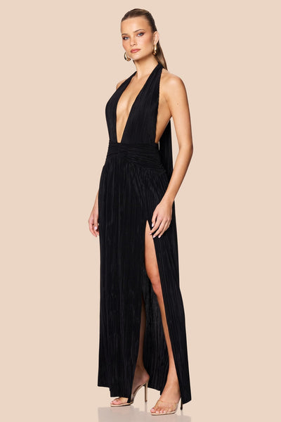 Nookie Desiree Halter Gown - Black - SHOPJAUS - JAUS