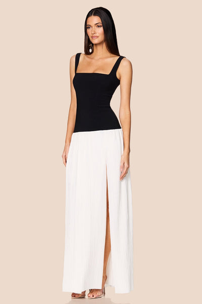 Nookie Desiree Square Neck Maxi Dress - Black/White - SHOPJAUS - JAUS