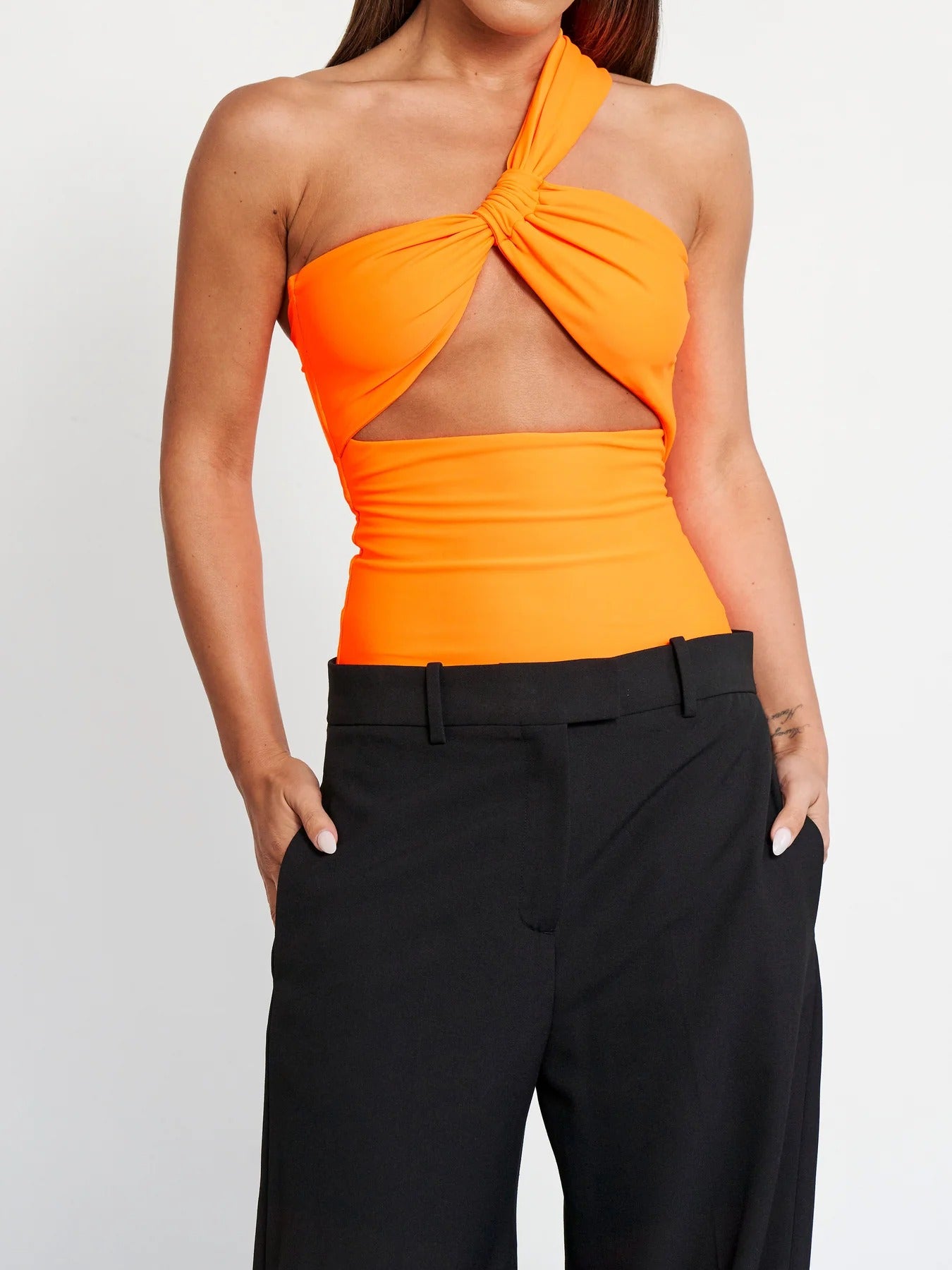 Lana Bodysuit - Neon Orange - SHOPJAUS - JAUS