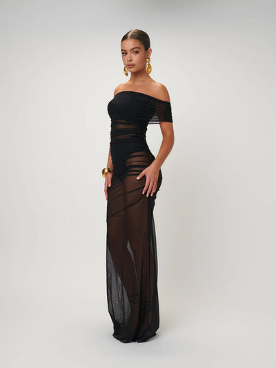 Eliza Maxi Dress - Black - SHOPJAUS - JAUS