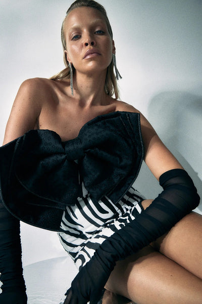 Amanda Dress - Black/White - SHOPJAUS - JAUS