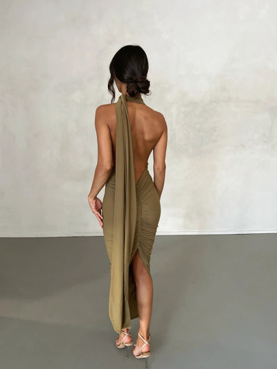 Melrose Multi-Way Dress - Khaki - SHOPJAUS - JAUS