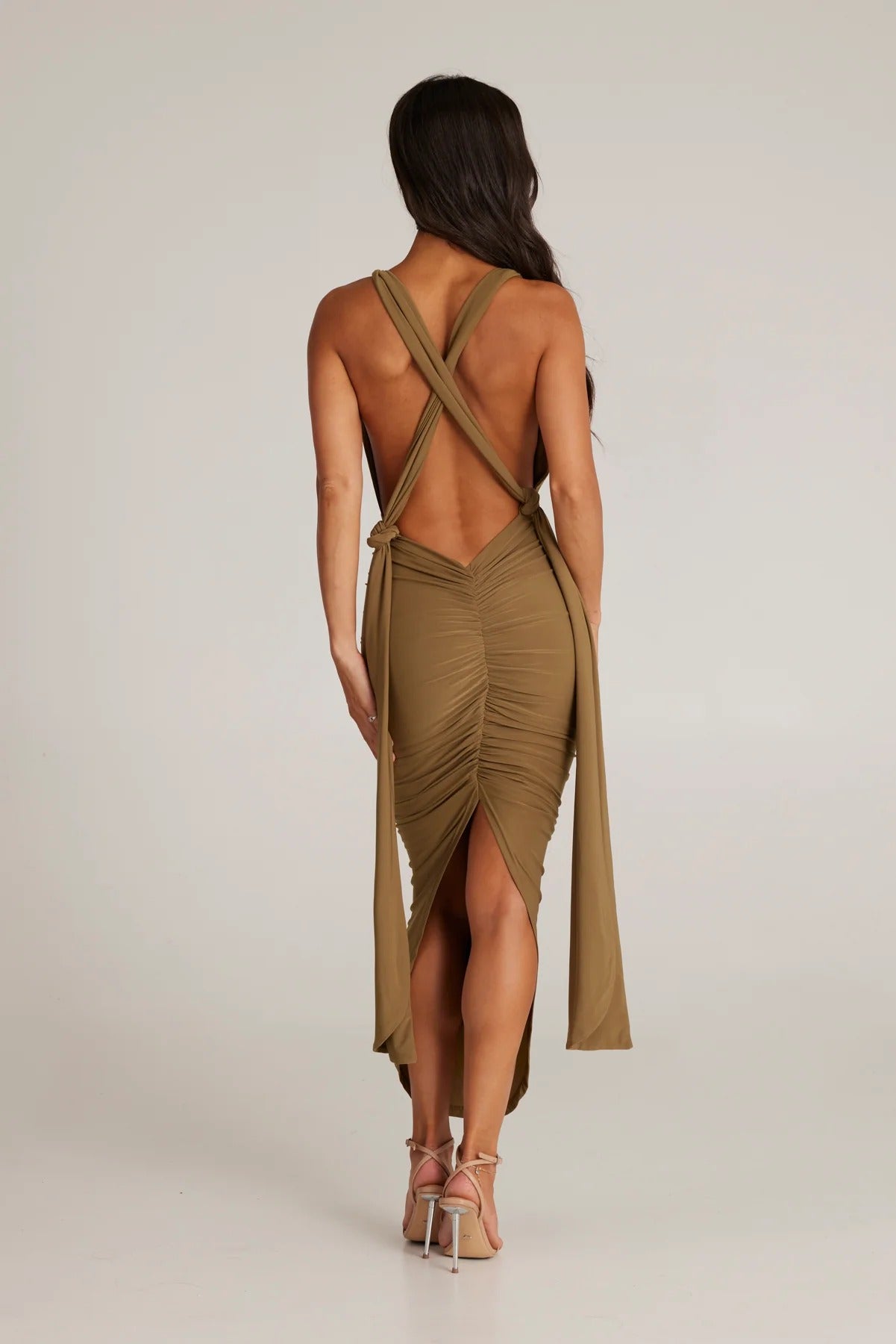 Melrose Multi-Way Dress - Khaki - SHOPJAUS - JAUS