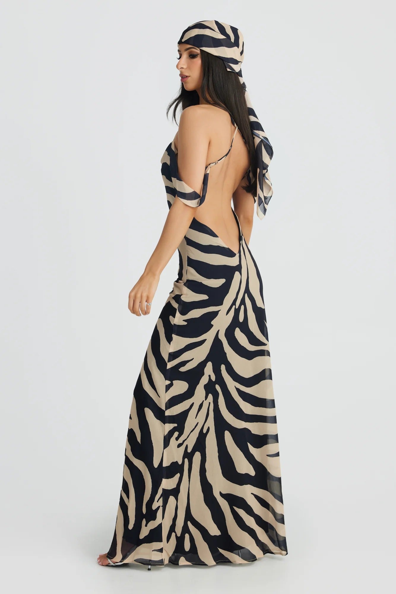 Vienna Bias Cut Gown - Zebra - SHOPJAUS - JAUS