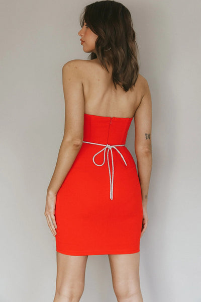 Naomi Mini Dress - Red - SHOPJAUS - JAUS
