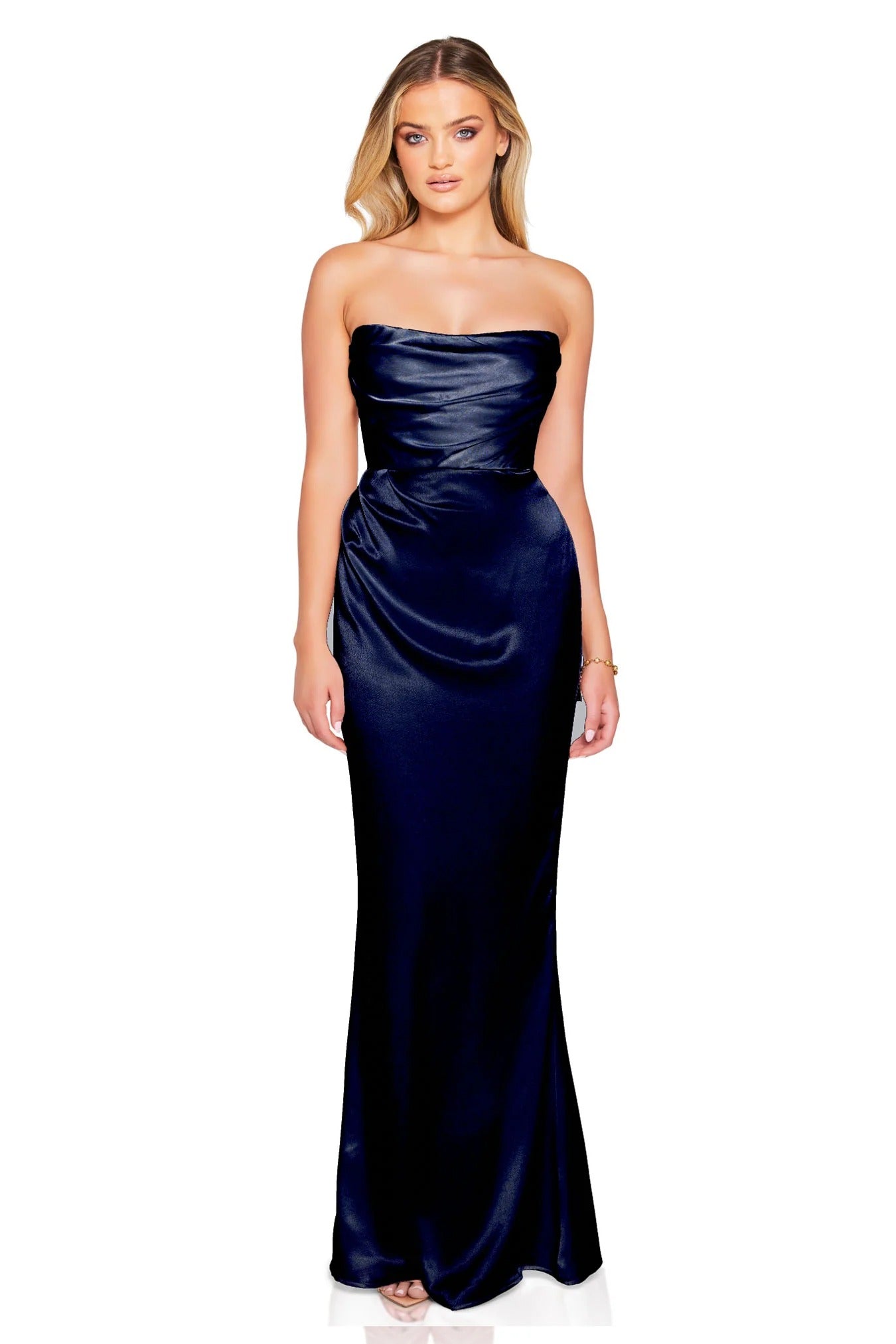 Nookie Emelie Strapless Gown - Navy - SHOPJAUS - JAUS