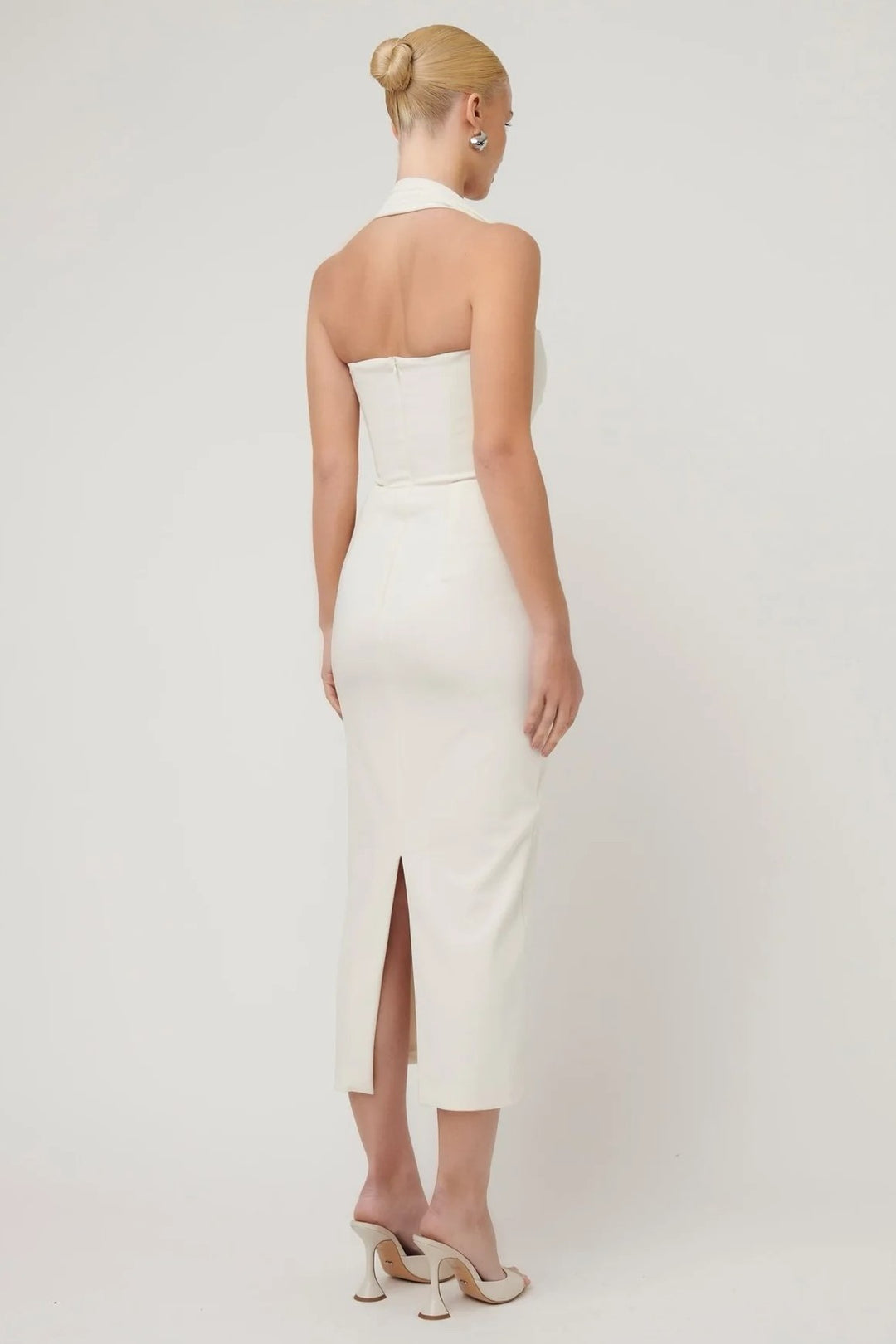 meline midi dress Sundays Meline Puff-Sleeve Off-The-Shoulder Midi Dress