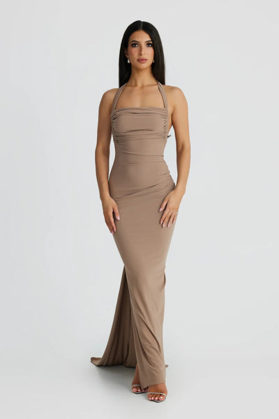 Ivana Multi-Way Gown - Latte (PREORDER) - SHOPJAUS - JAUS