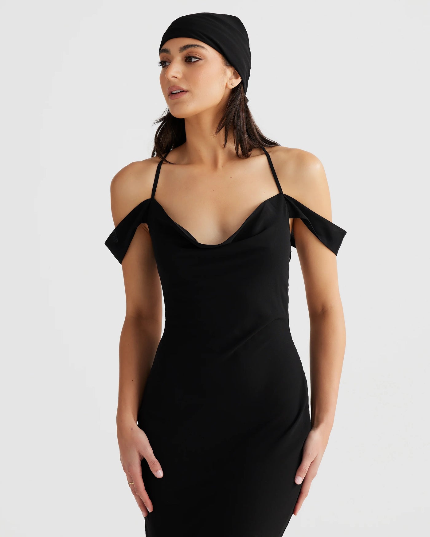 Vienna Bias Cut Gown - Black - SHOPJAUS - JAUS