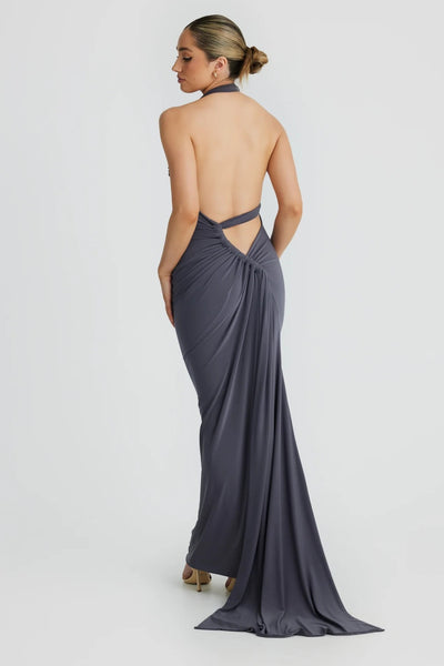 Ivana Multi-Way Gown - Slate Grey (PREORDER) - SHOPJAUS - JAUS