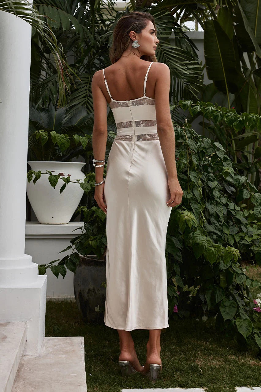 Rose Midi Dress - Champagne | JAUS Rose Midi Dress - Champagne | JAUS