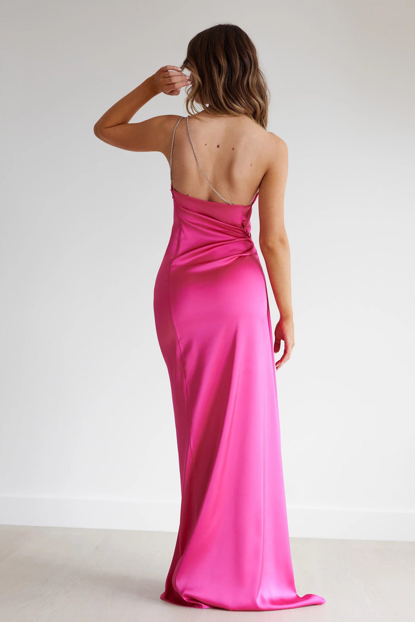 Samira Dress - Pink Diamante Strap - SHOPJAUS - JAUS