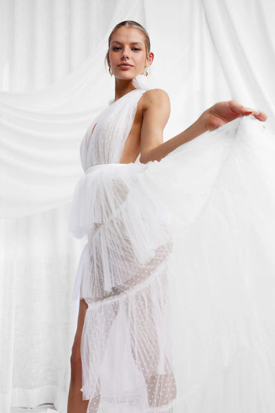 Zendaya Dress - White - SHOPJAUS - JAUS