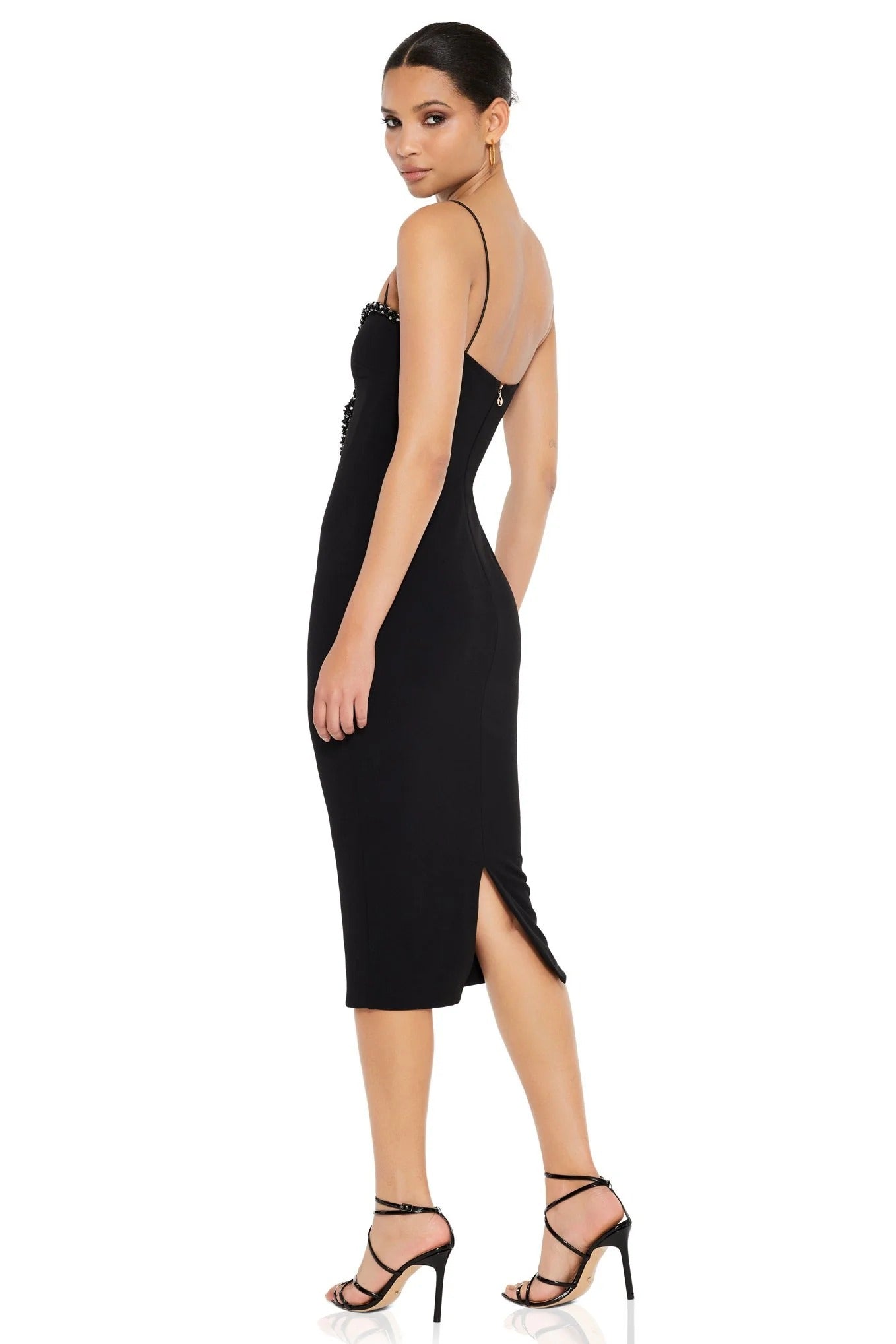 Nookie Adorn Midi Dress - Black - SHOPJAUS - JAUS