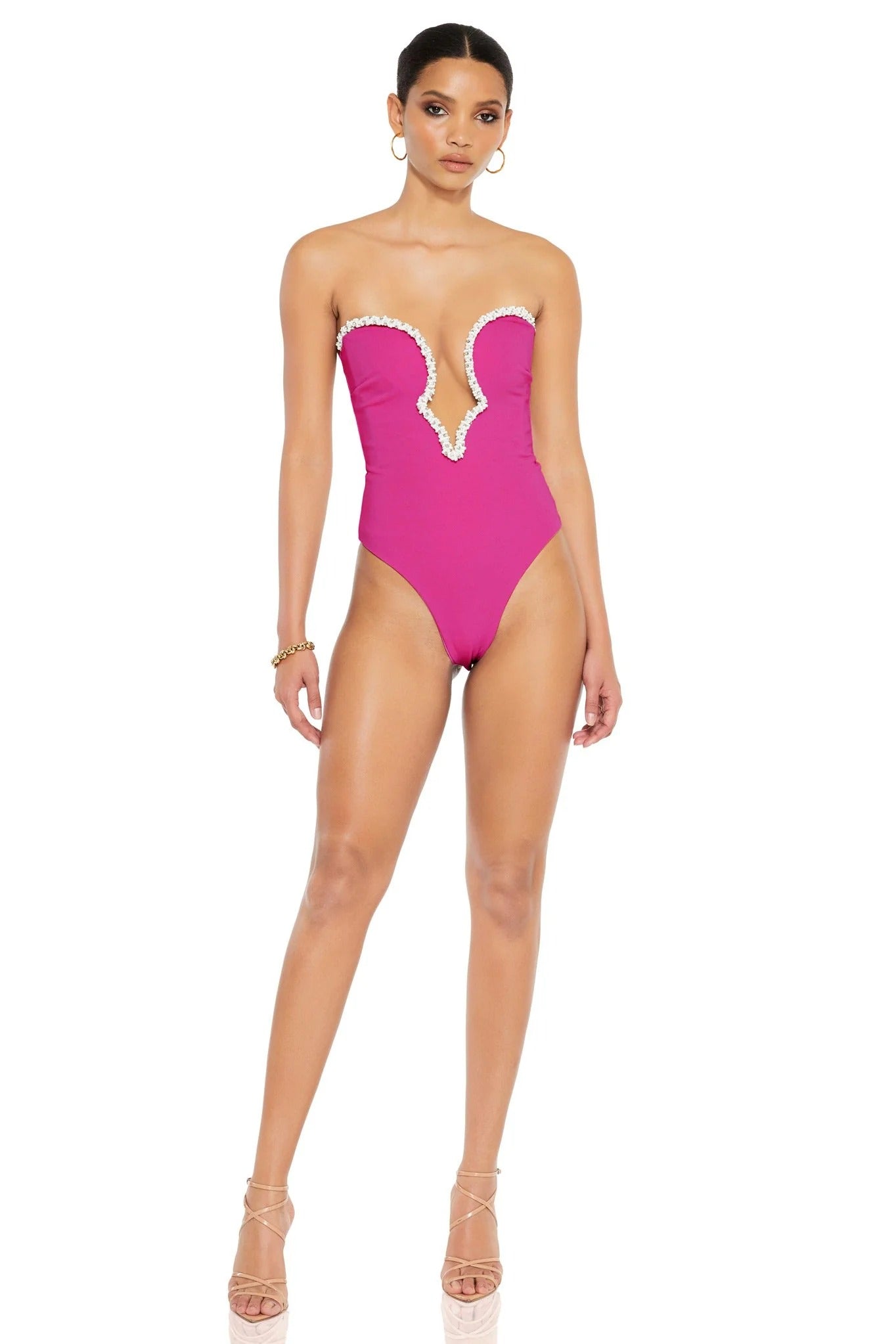 Nookie Adorn Bodysuit - Fuchsia - SHOPJAUS - JAUS