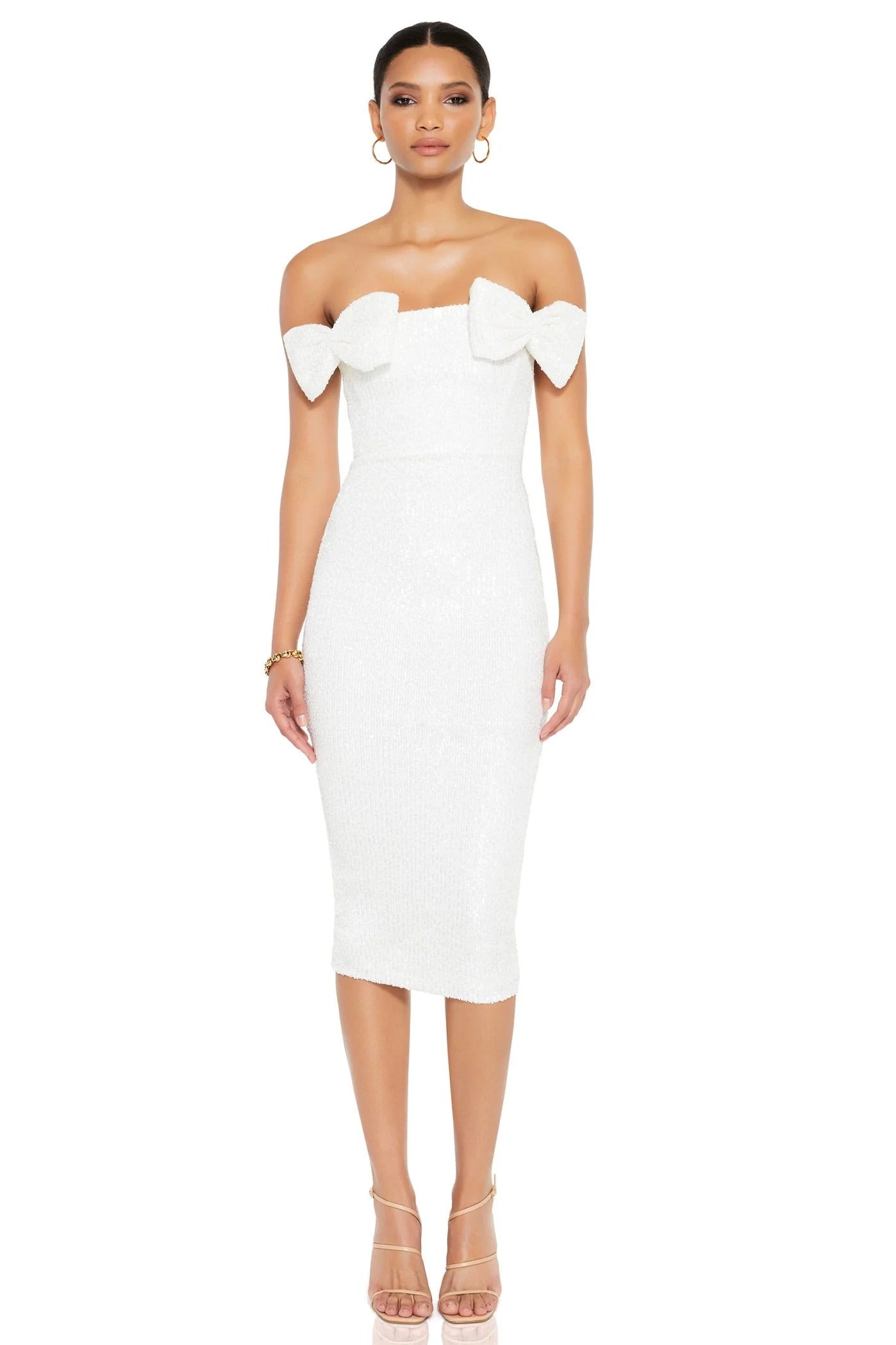 Nookie Charisma Midi Dress - White - SHOPJAUS - JAUS
