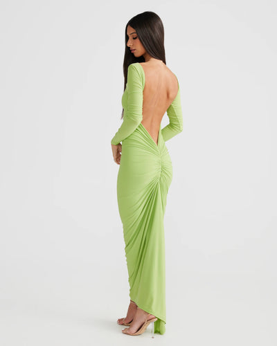 Camila Dress - Lime - SHOPJAUS - JAUS